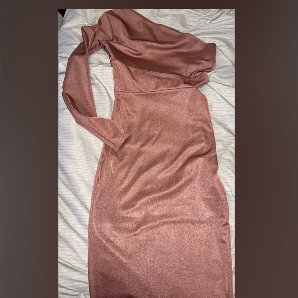 Rose Gold- one sleeve Dress